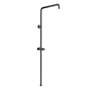 Picture of Exposed Shower Pipe with Hand Shower Holder, L-Type - Black Chrome