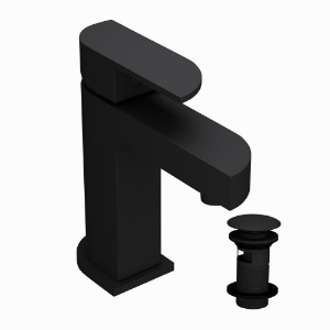 Picture of Single Lever Basin Mixer with click clack waste - Black Matt