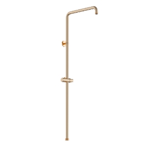 Picture of Exposed Shower Pipe with Hand Shower Holder, L-Type - Auric Gold