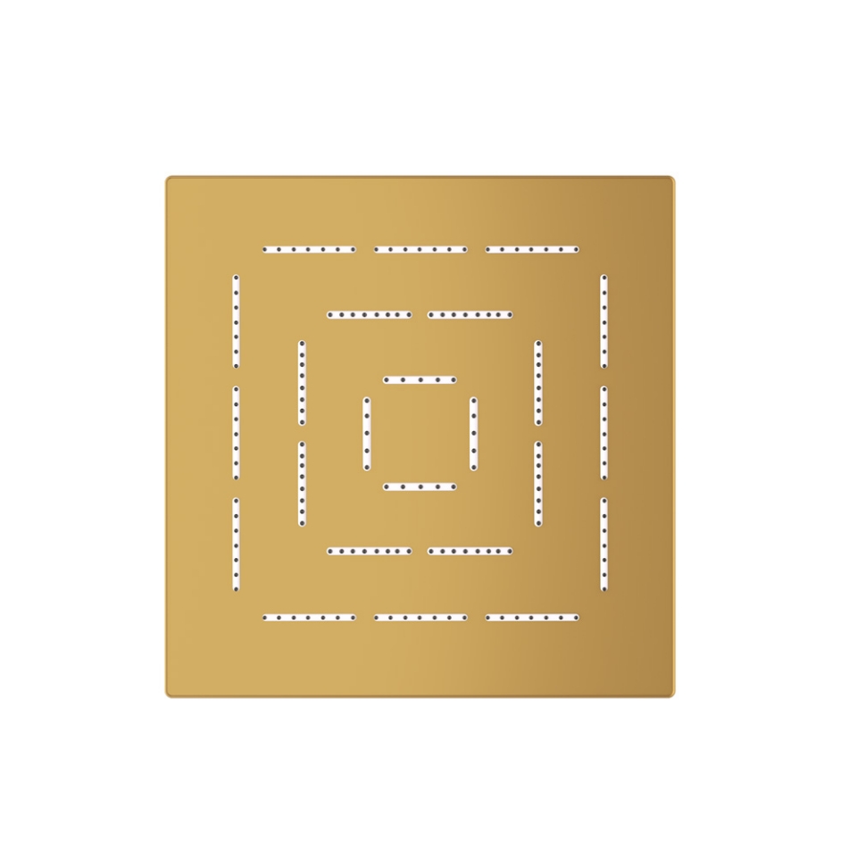 Picture of ednofunkcyjna deszczownica  “Maze” kwadratowa - Złoty mat PVD