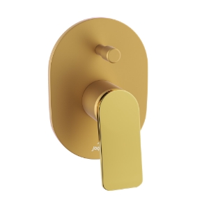 Picture of Single Lever In-wall Diverter - Lever: Gold Bright PVD | Body: Gold Matt PVD