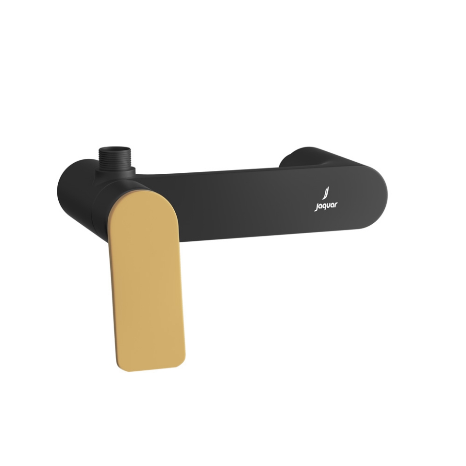 Picture of Single Lever Shower Mixer - Lever: Gold Matt PVD | Body: Black Matt