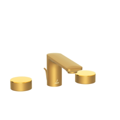 Picture of Bateria umywalkowa 3-otworowa Uchwyt: Złoto Jasne PVD Korpus: Złoty mat PVD