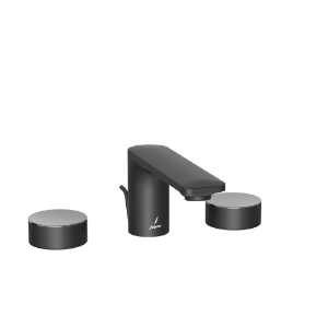 Picture of Bateria umywalkowa 3-otworowa - Uchwyt: Czarny Chrom Korpus: Czarny Mat